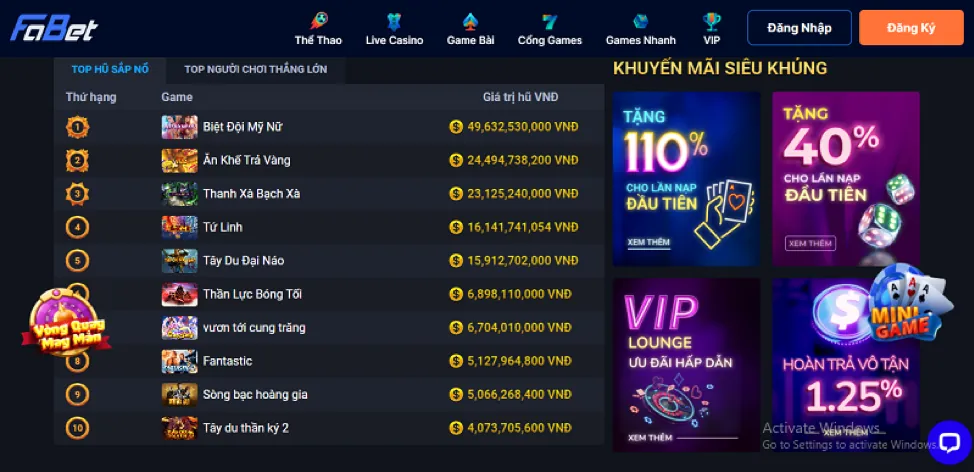 Bước 1 truy cập VSBET